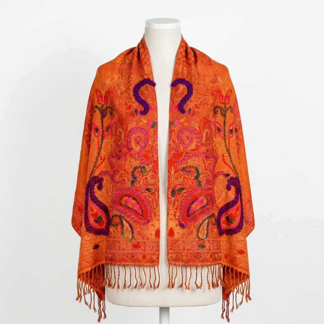 Orange And Red Scarf